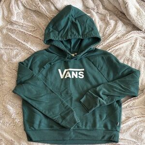 Vans Hoodie in Forest Green with White Logo
